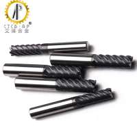 Carbide Indexable End Mills HRC58 6-flute Flattened Milling Cutter